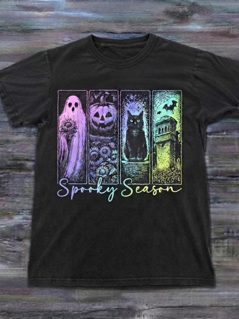 Spooky Season Black Halloween Graphic Tee